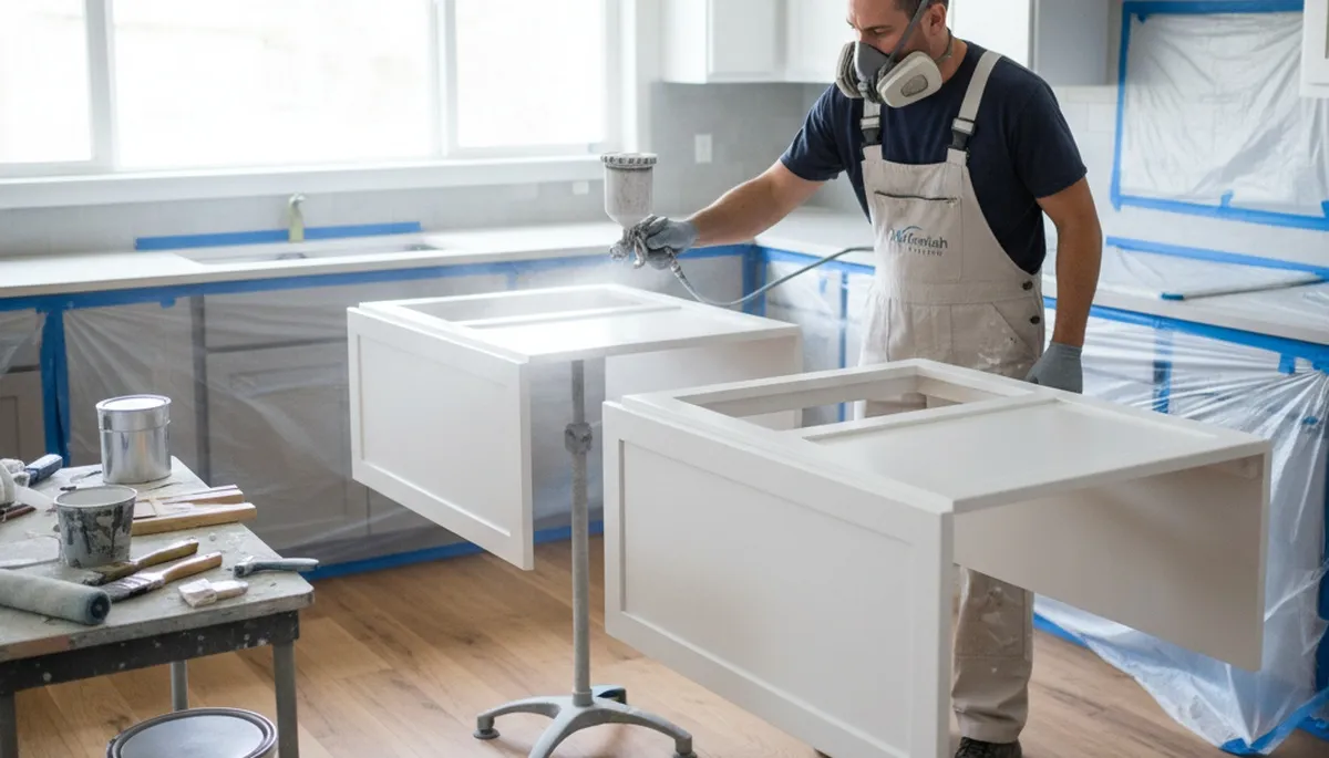 Professional kitchen cabinet painting and refinishing in Staten Island, NY for modern home updates