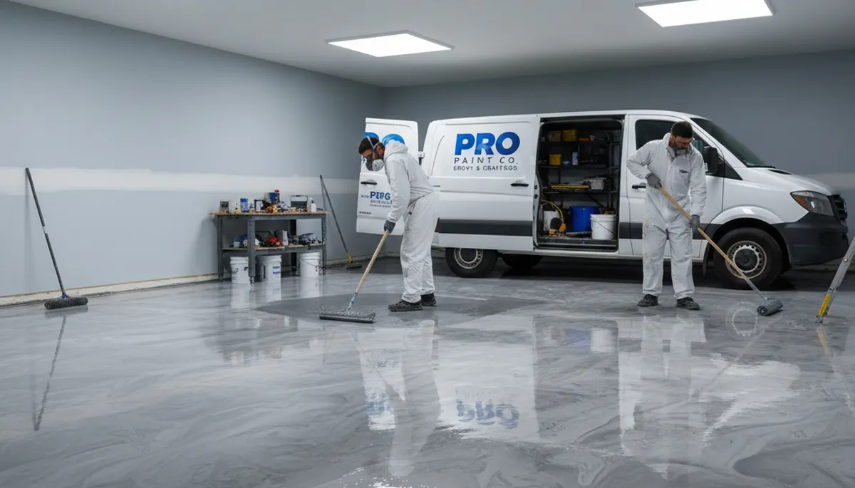 Professional epoxy garage floor coating in Staten Island, NY by local painting experts
