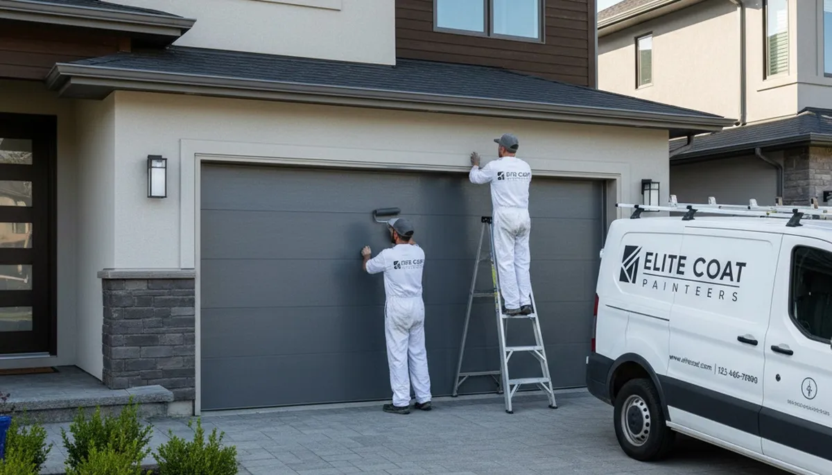 Professional garage door painting in Staten Island NY enhancing curb appeal and weather protection