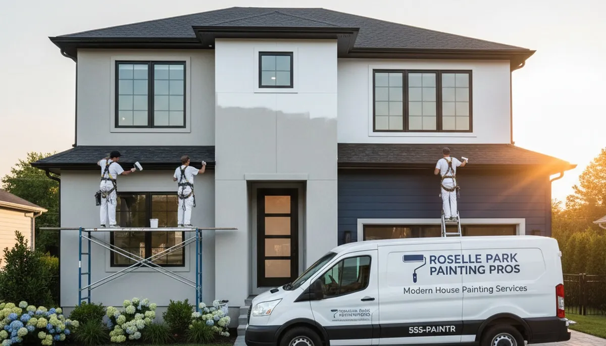 Professional house painters improving home exterior in Staten Island NY