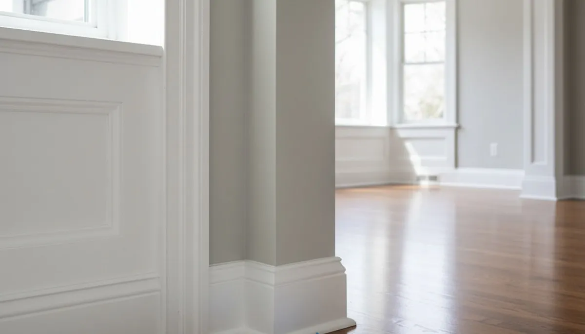 Professional interior trim painting with sharp lines in a Staten Island, NY home
