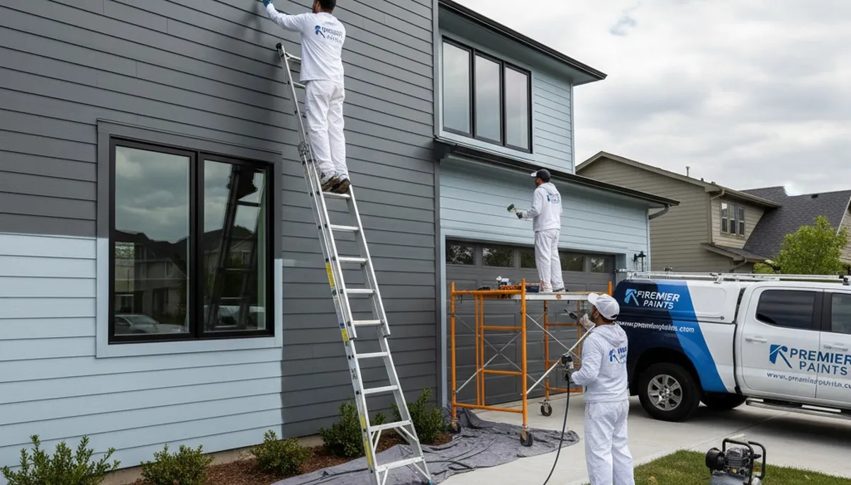Professional siding painting on a Staten Island NY home exterior by expert house painters